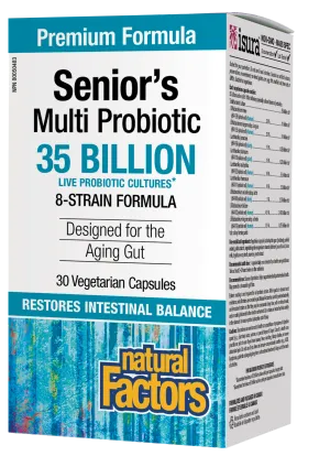 Natural Factors Senior's Multi Probiotic 35 Billion 30 Vegetarian Capsules