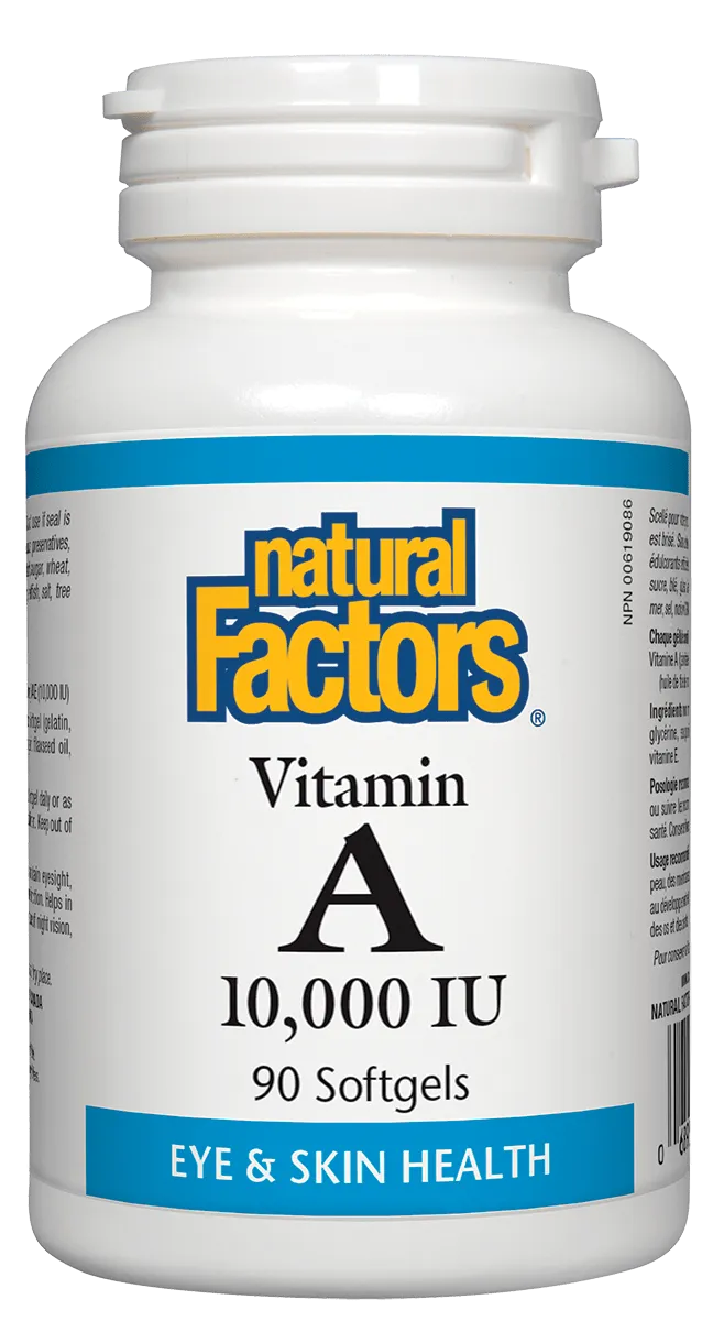 Natural Factors Vitamin A 10,000iu, 90 softgels