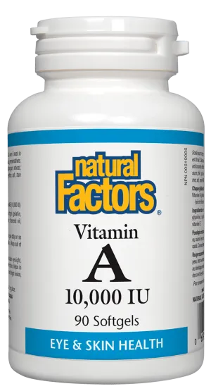 Natural Factors Vitamin A 10,000iu, 90 softgels