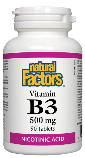 Natural Factors Vitamin B-3 (500mg) (90 Tablets)
