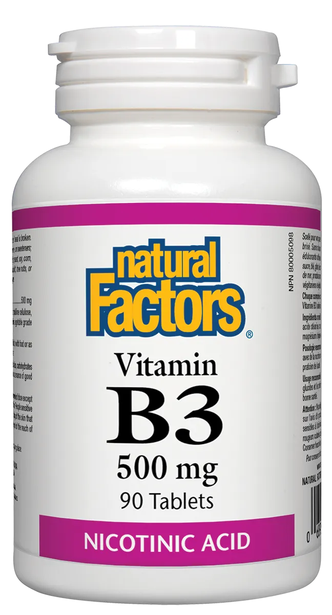 Natural Factors Vitamin B-3 (500mg) (90 Tablets)