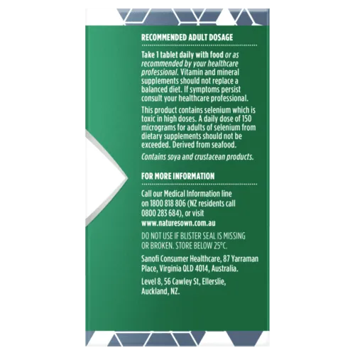 Natures Own Bodyfuel 50  Years Multivitamin 60 Tablets