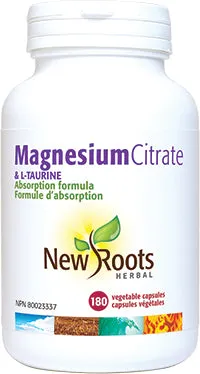 New Roots Magnesium Citrate & L-Taurine (180 VCaps)