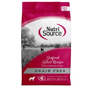 NutriSource Seafood Select Healthy Grain Free Dry Dog Food 12lb