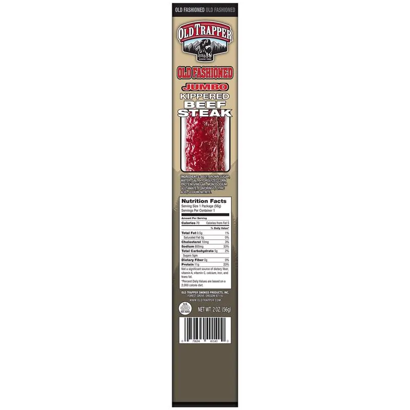 Old Trapper Kippered Old Fashioned Beef Steak 2 oz Bagged