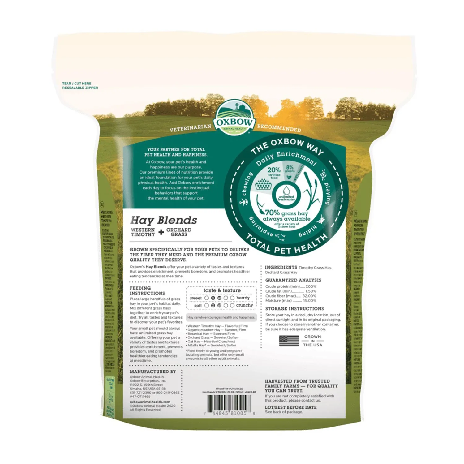 Oxbow Hay Blends Western Timothy & Orchad Hay
