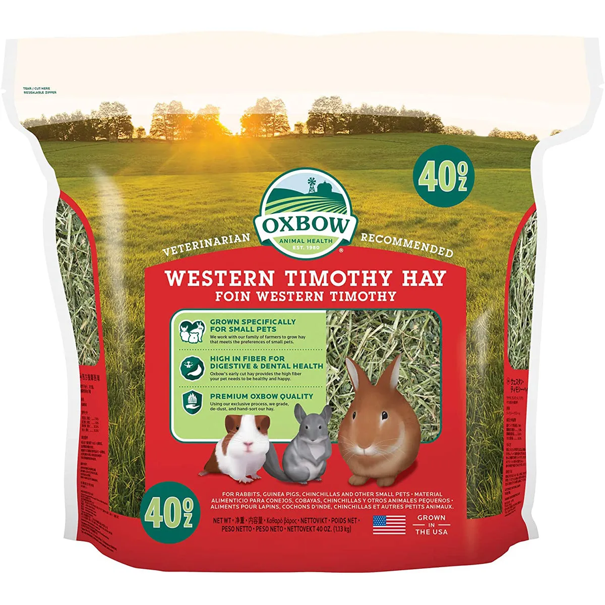 Oxbow Western Timothy Hay Small Mammal Food 15oz