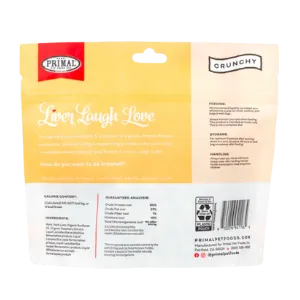 Primal Liver Laugh Love Pork Freeze-Dried  Dog Treats 1.5 oz