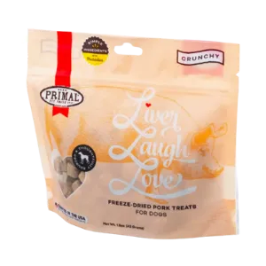 Primal Liver Laugh Love Pork Freeze-Dried  Dog Treats 1.5 oz
