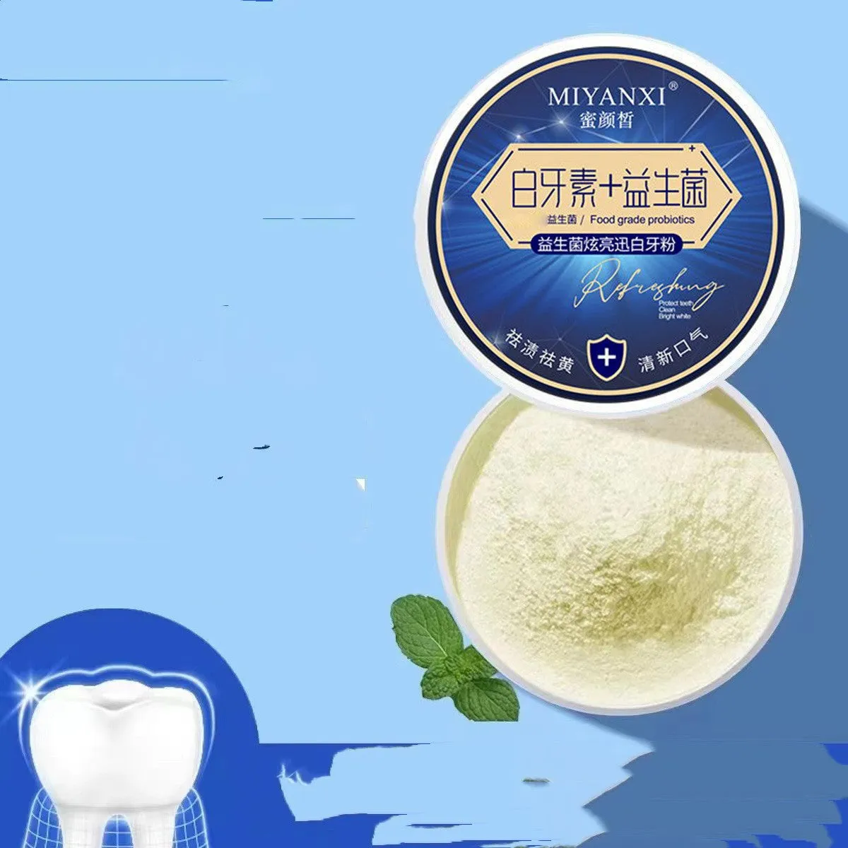 Probiotics Bright & Fast Whitening Toothpowder – Removes Stains & Strengthens Teeth
