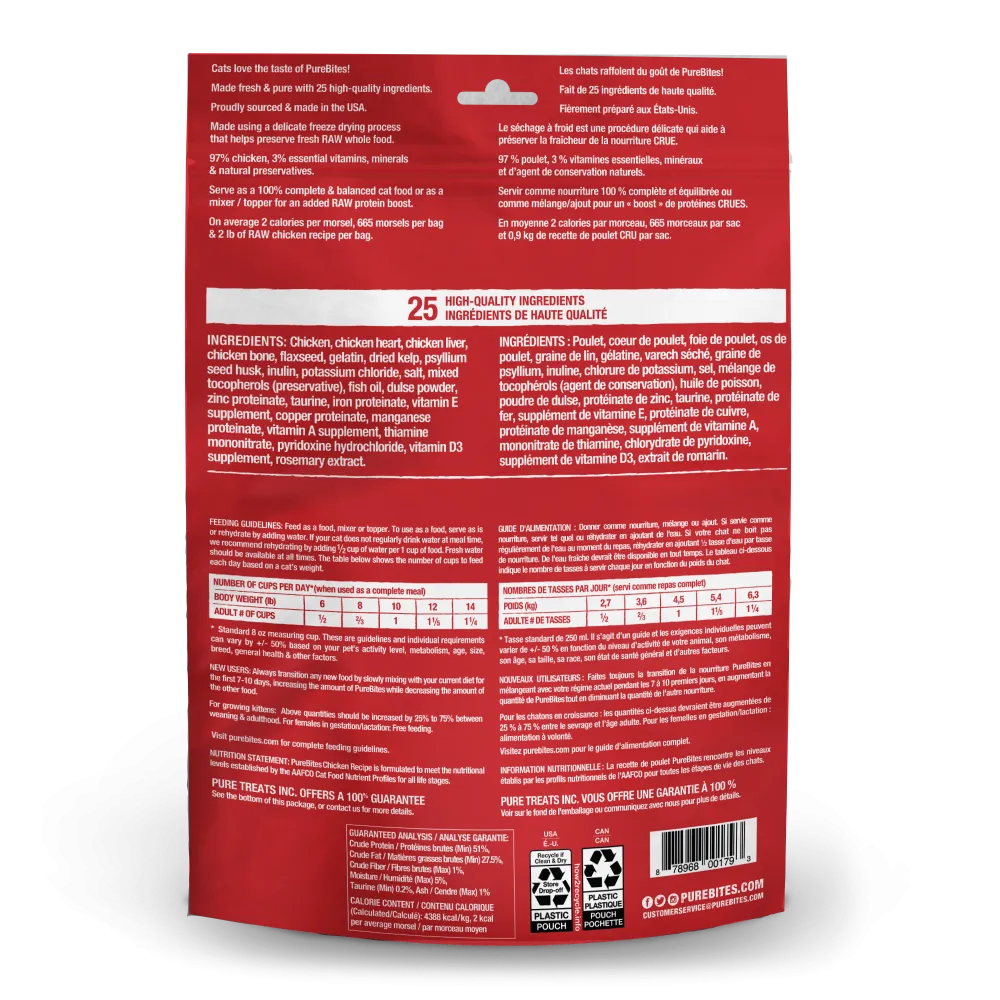 PureBites Cat Food Topper Chicken Recipe