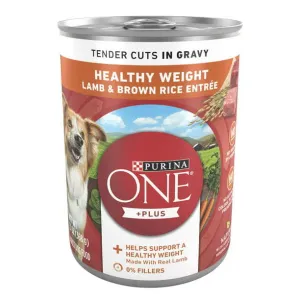 Purina One  Plus Lamb and Brown Rice Wet Dog Food, 13 oz Cans (12 Pack)