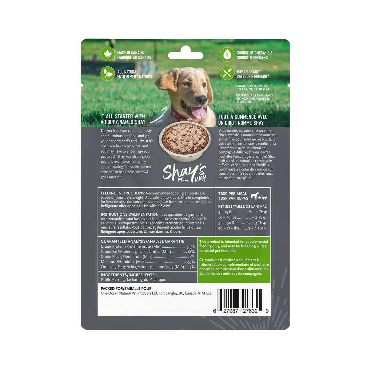 Shay's Way - Pacific Herring Meal Topper