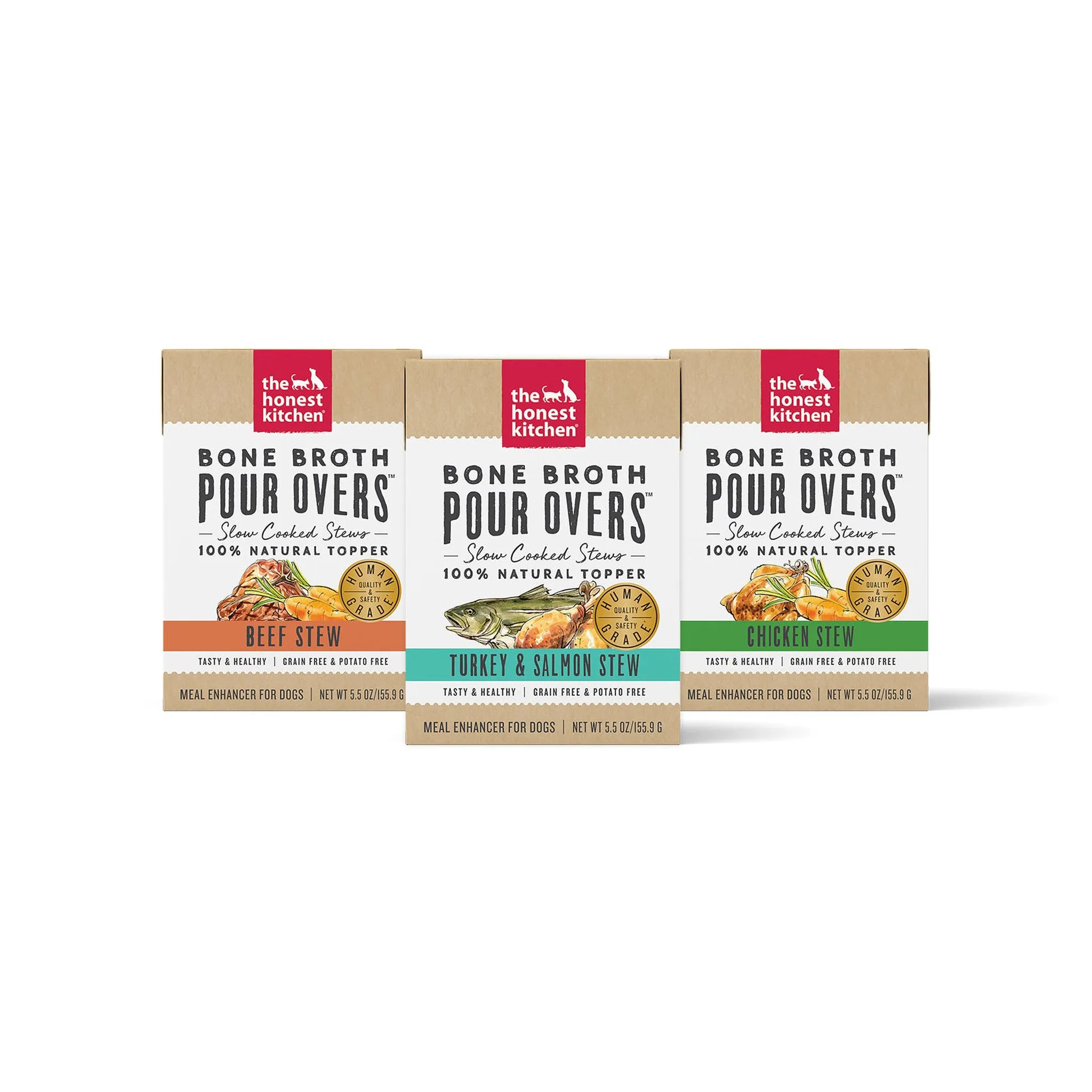 The Honest Kitchen Bone Broth Pour Overs Food Topper for Dogs