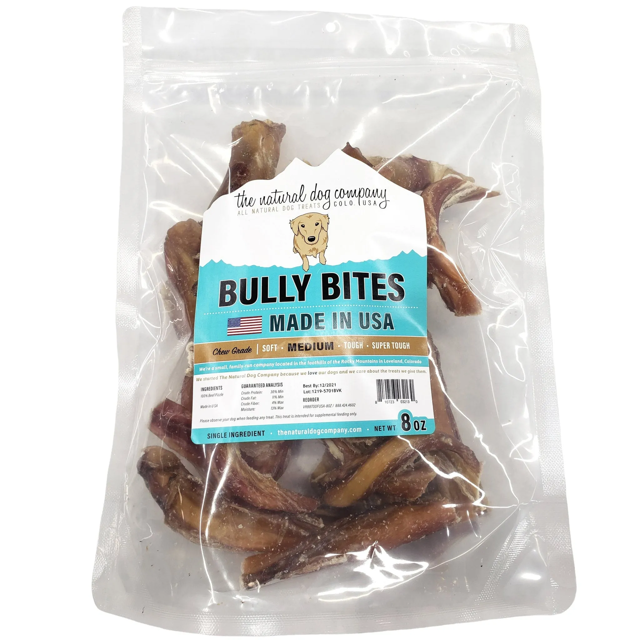 Tuesday's Natural Dog Company Natural Bully Bites Dog Treat