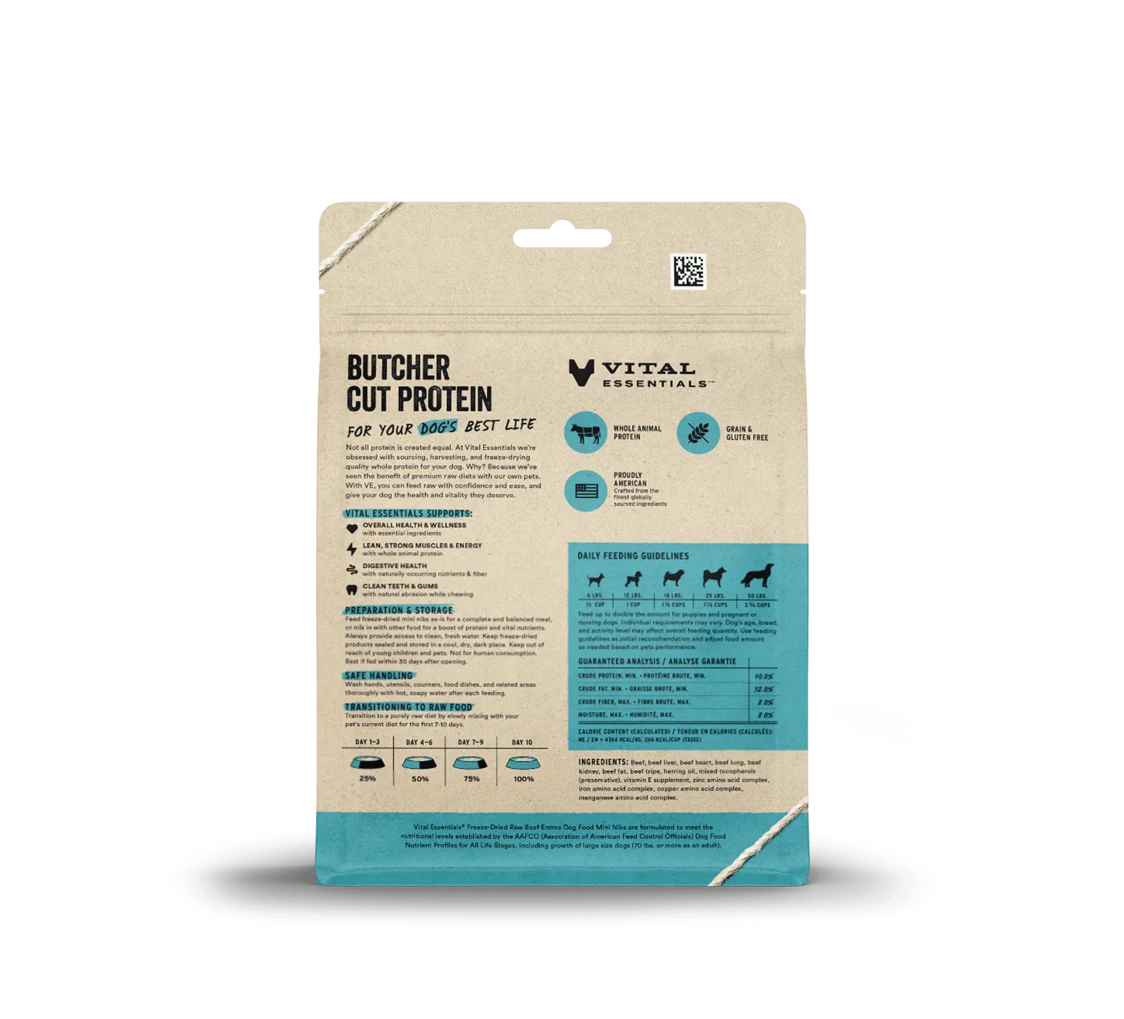 Vital Essentials Beef Mini Nibs Freeze-Dried Raw Dog Food