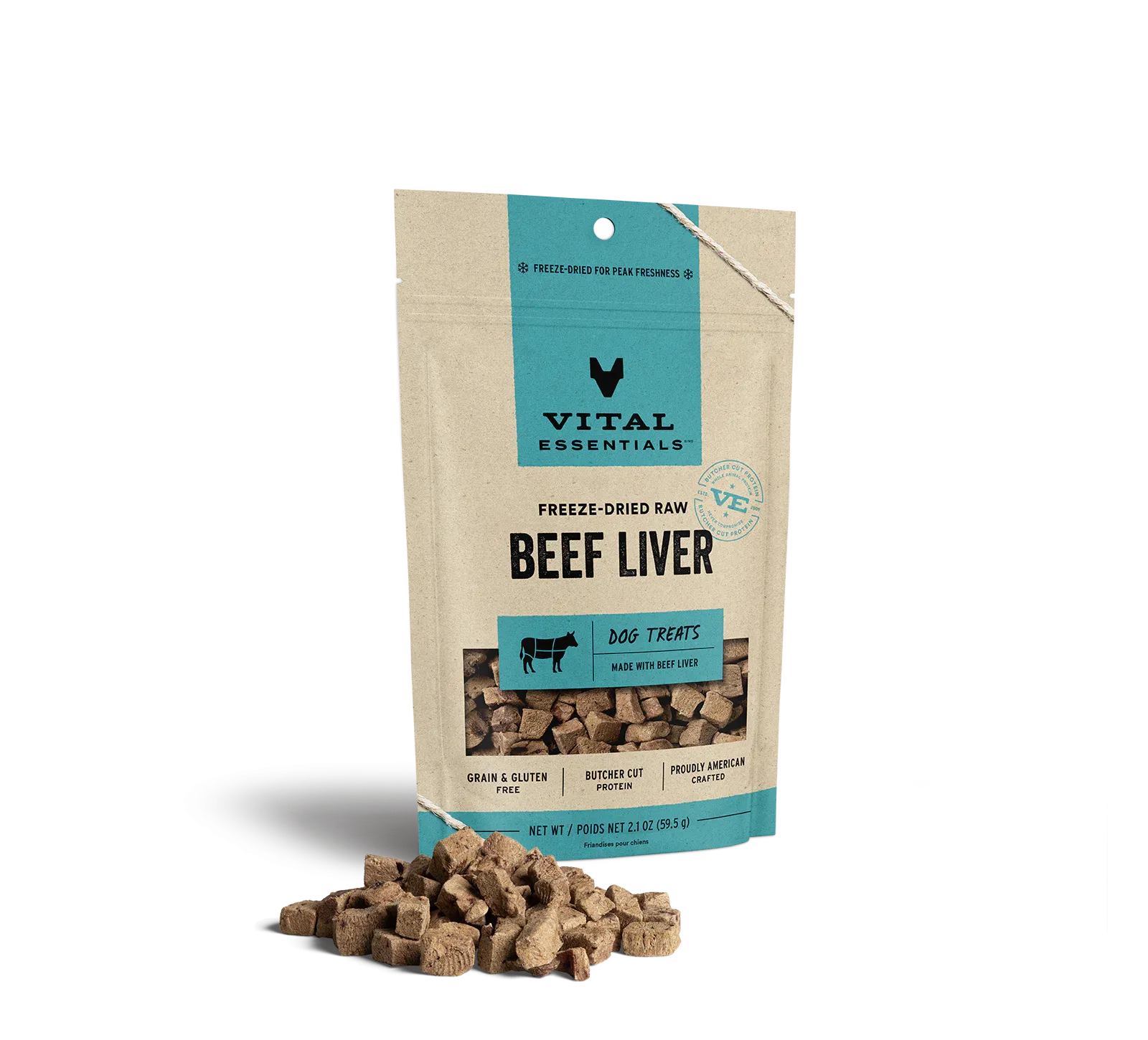 Vital Essentials Freeze-Dried Beef Liver 2.1-oz, Dog Treats