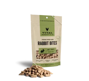Vital Essentials Freeze-Dried Raw Rabbit Bites Dog Treats