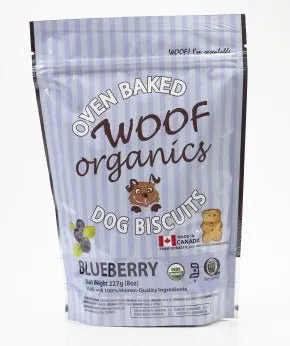 Woof Organics Blueberry dog treats 8 oz